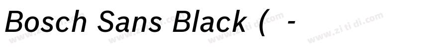 Bosch Sans Black (标题字体转换